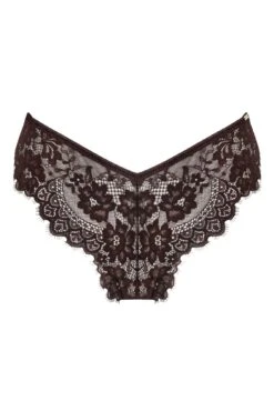 India Eyelash Lace V Brief - Chocolate -Sultry Curve 292259 20220928134600