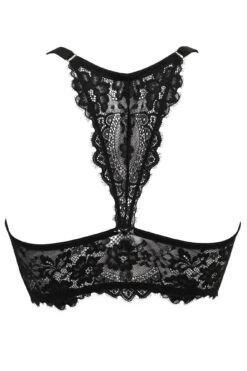 India Eyelash Lace Front Fastening Non Wired Bralette - Black 9 India Eyelash Lace Front Fastening Non Wired Bralette - Black -Sultry Curve 292705 20220818115100