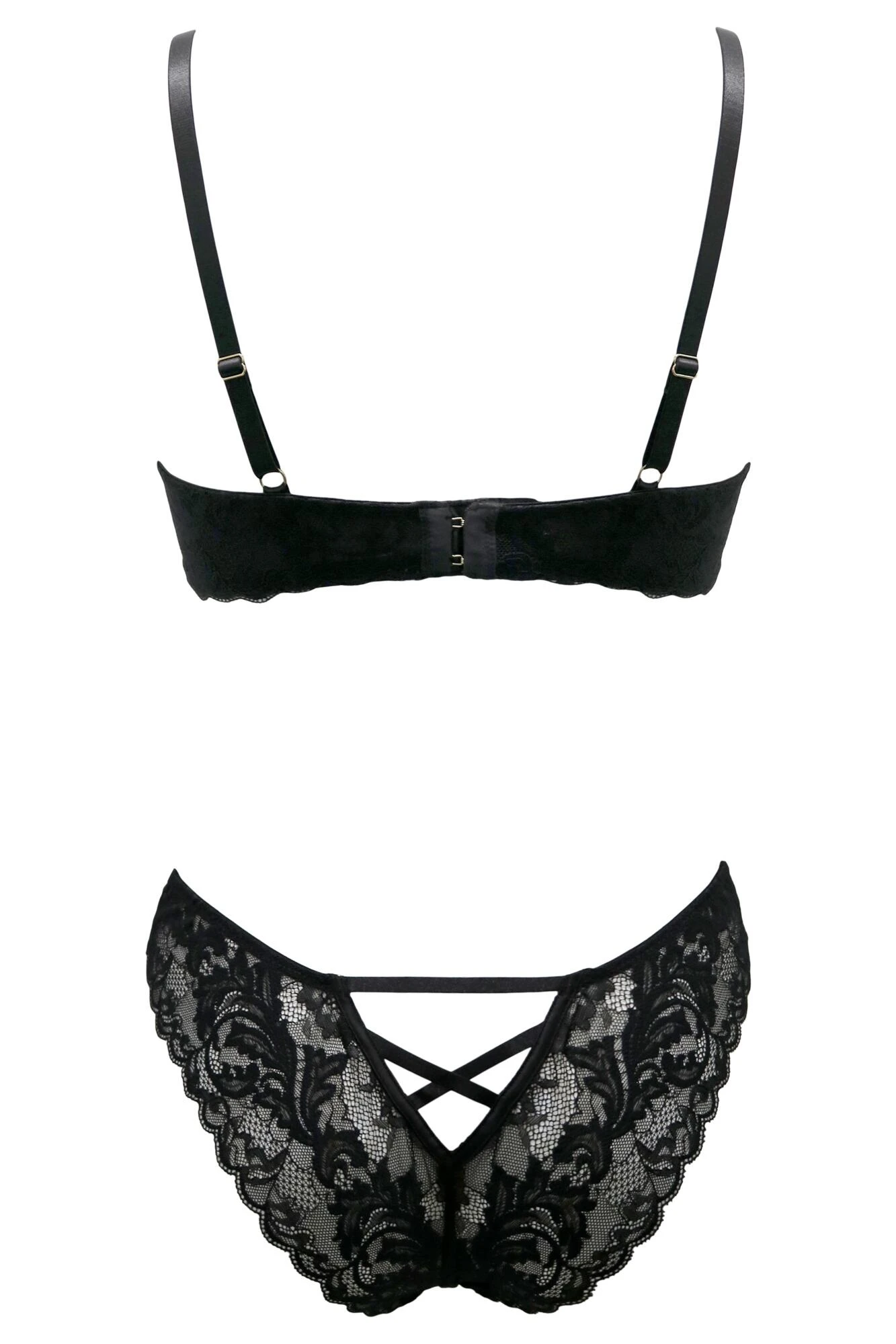 For Your Eyes Only Underwire Crotchless Body - Black 9 For Your Eyes Only Underwire Crotchless Body - Black - Image 7