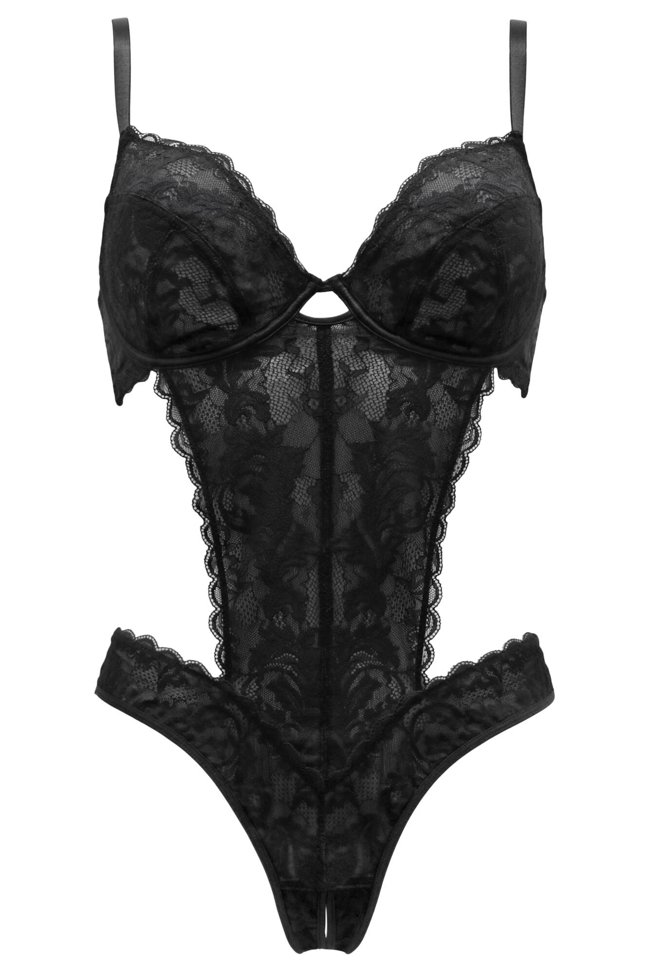 For Your Eyes Only Underwire Crotchless Body - Black 8 For Your Eyes Only Underwire Crotchless Body - Black - Image 6