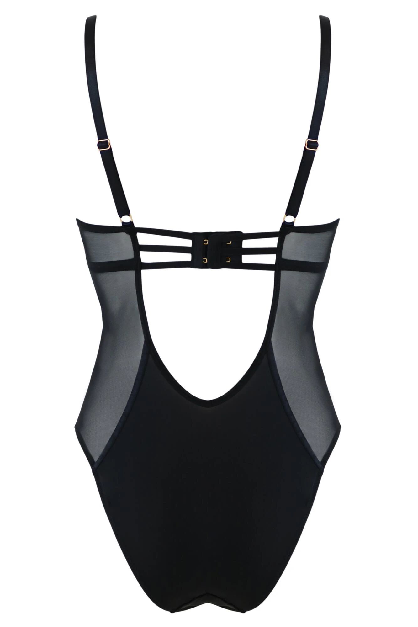 India Sheer And Opaque Underwired Plunge Body - Black 9 India Sheer And Opaque Underwired Plunge Body - Black - Image 7