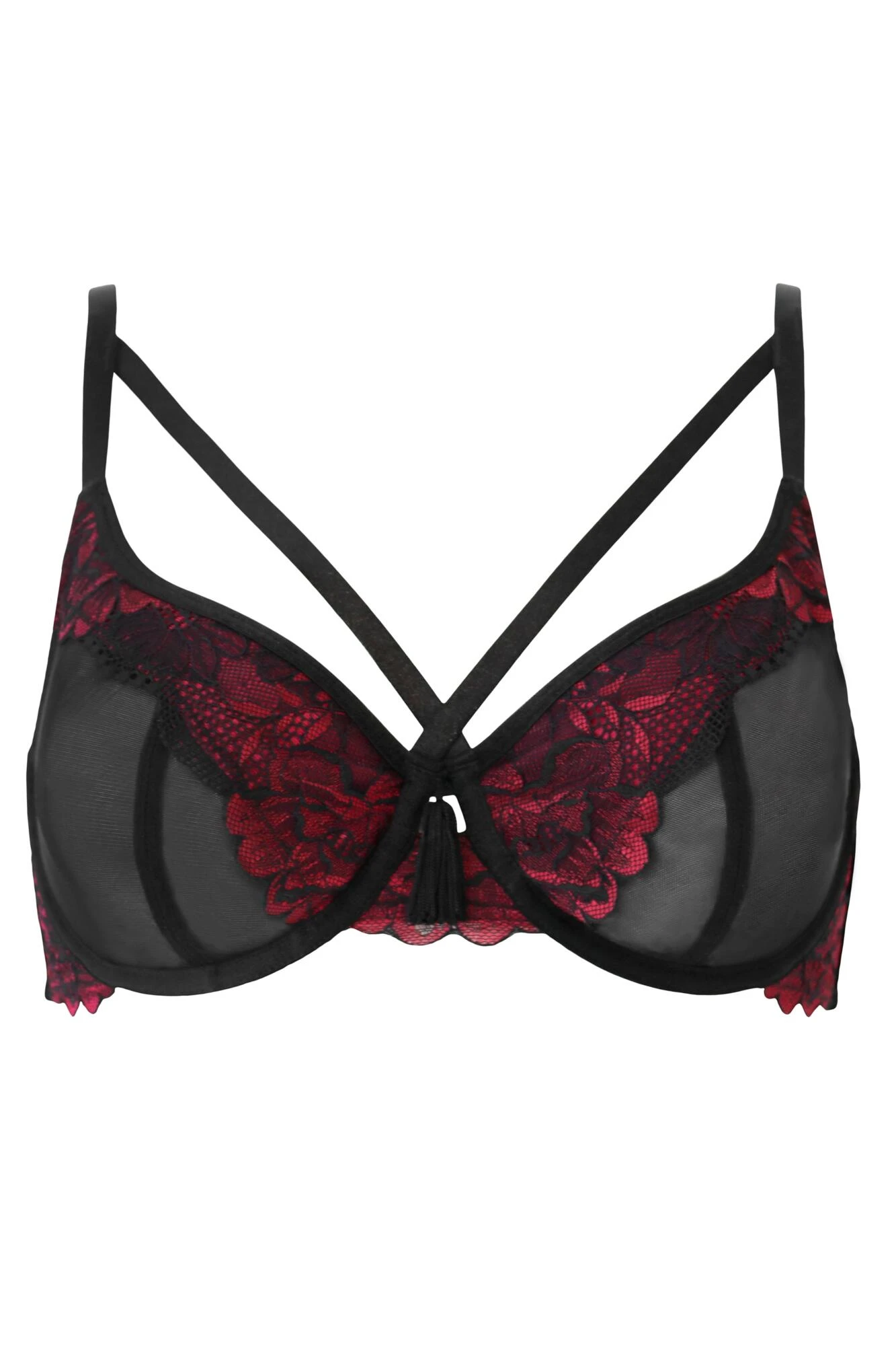 After Hours Underwired Non Pad Bra - Red/Black 8 After Hours Underwired Non Pad Bra - Red/Black - Image 6