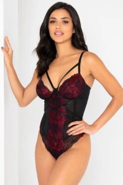 After Hours Underwired Thong Back Body - Red/Black -Sultry Curve 297343 20221110161400