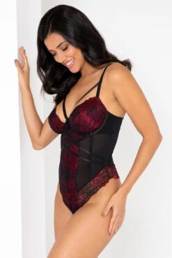After Hours Underwired Thong Back Body - Red/Black -Sultry Curve 297345 20221110161400