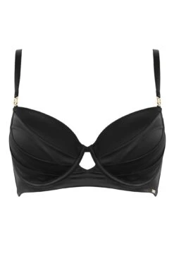 India Satin Padded Longline Bra - Black 14 India Satin Padded Longline Bra - Black -Sultry Curve 297619 20221011130700