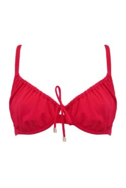 Santa Cruz Underwired Non Padded Adjustable Top - Red -Sultry Curve 298338 20230606170800