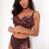 St Tropez Full Cup Deep Brief Set - Chocolate/Red -Sultry Curve 298486 20221013132100