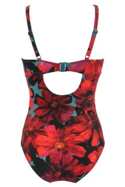 Orchid Luxe Padded Underwired Swimsuit - Red/Teal -Sultry Curve 299052 20221125155400