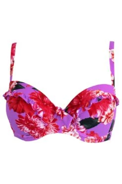 Getaway Padded Convertible Underwired Top - Ultraviolet Floral -Sultry Curve 299157 20221027143100