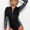 Energy Long Sleeved Zip Front Paddle Swimsuit - Tropical 2 Energy Long Sleeved Zip Front Paddle Swimsuit - Tropical -Sultry Curve 299438 20221027143500