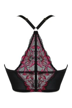 J'Adore Front Fastening Bralette - Black/Pink -Sultry Curve 300282 20230526165900