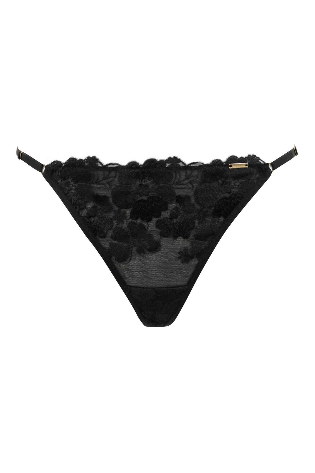 India Bold Embroidery Thong - Black 5 India Bold Embroidery Thong - Black - Image 3