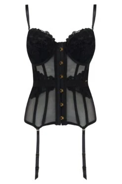 India Bold Embroidery Basque - Black 10 India Bold Embroidery Basque - Black -Sultry Curve 300414 20221109135600