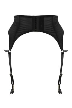 India Bold Embroidery Deep Suspender - Black -Sultry Curve 300560 20221114140200