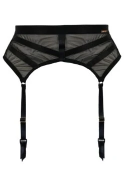 India Sheer And Opaque Suspender - Black -Sultry Curve 300944 20221121153800