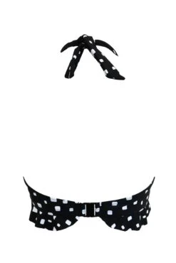 Cascade Halter Non-Wired Frill Top - Black/White 13 Cascade Halter Non-Wired Frill Top - Black/White -Sultry Curve 301316 20221201112700