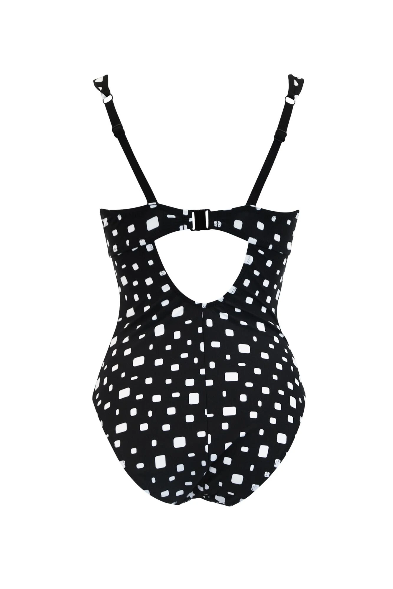 Cascade Hidden Underwired Frill Tummy Control Swimsuit - Black/White 8 Cascade Hidden Underwired Frill Tummy Control Swimsuit - Black/White - Image 6