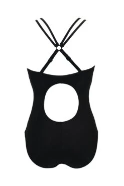 Energy Double Strap Racerback Mesh Swimsuit - Black -Sultry Curve 301438 20230213153000