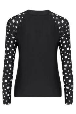 Cascade Long Sleeved Rash Vest - Black/White -Sultry Curve 301527 20230524152300