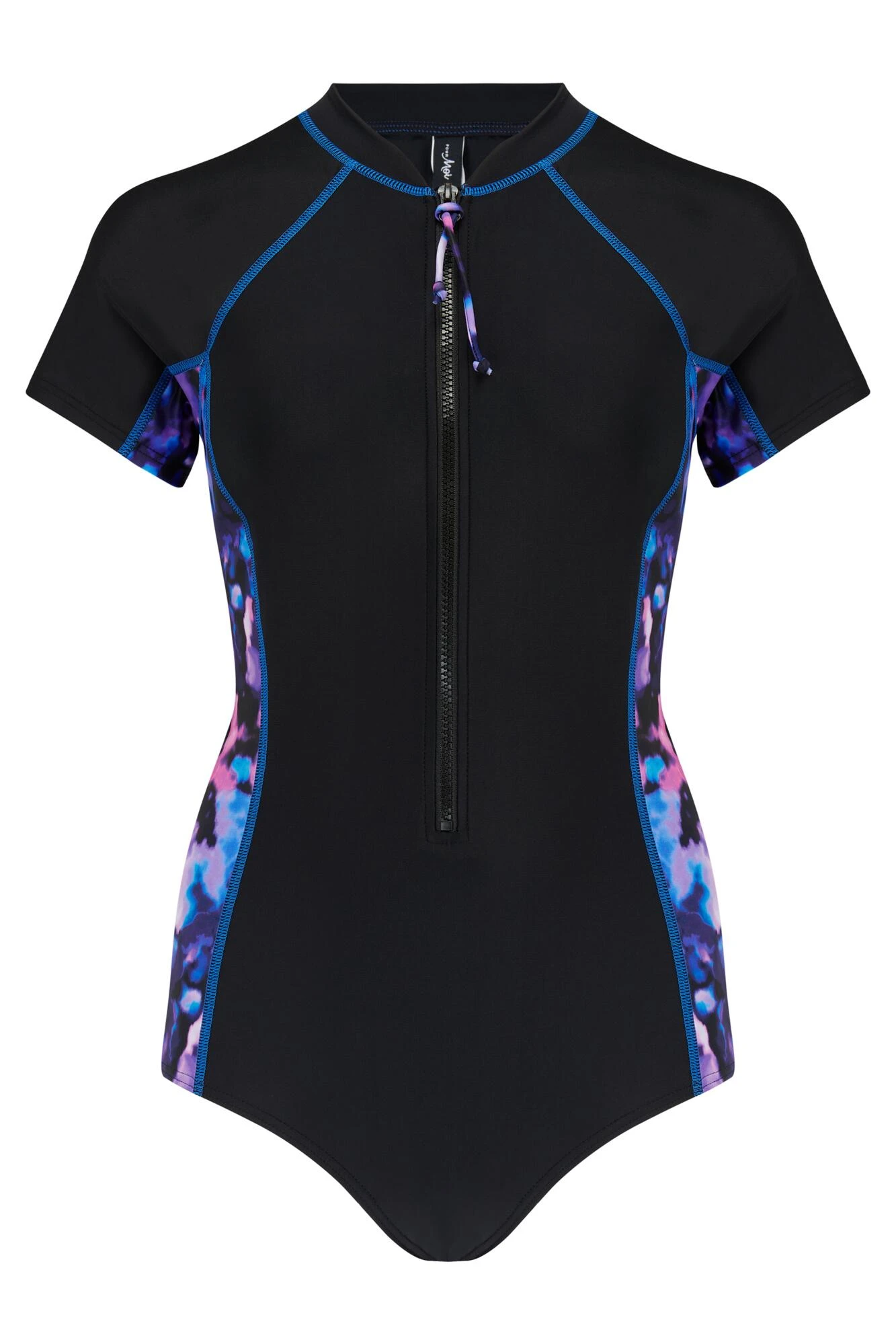 Energy Short Sleeved Zip Front Paddle Swimsuit - Tie Dye 7 Energy Short Sleeved Zip Front Paddle Swimsuit - Tie Dye - Image 5