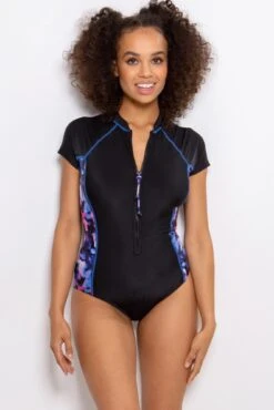 Energy Short Sleeved Zip Front Paddle Swimsuit - Tie Dye 11 Energy Short Sleeved Zip Front Paddle Swimsuit - Tie Dye -Sultry Curve 301821 20221205151800