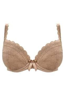 Rebel Padded Plunge Bra - Almond 10 Rebel Padded Plunge Bra - Almond -Sultry Curve 303221 20221213141200