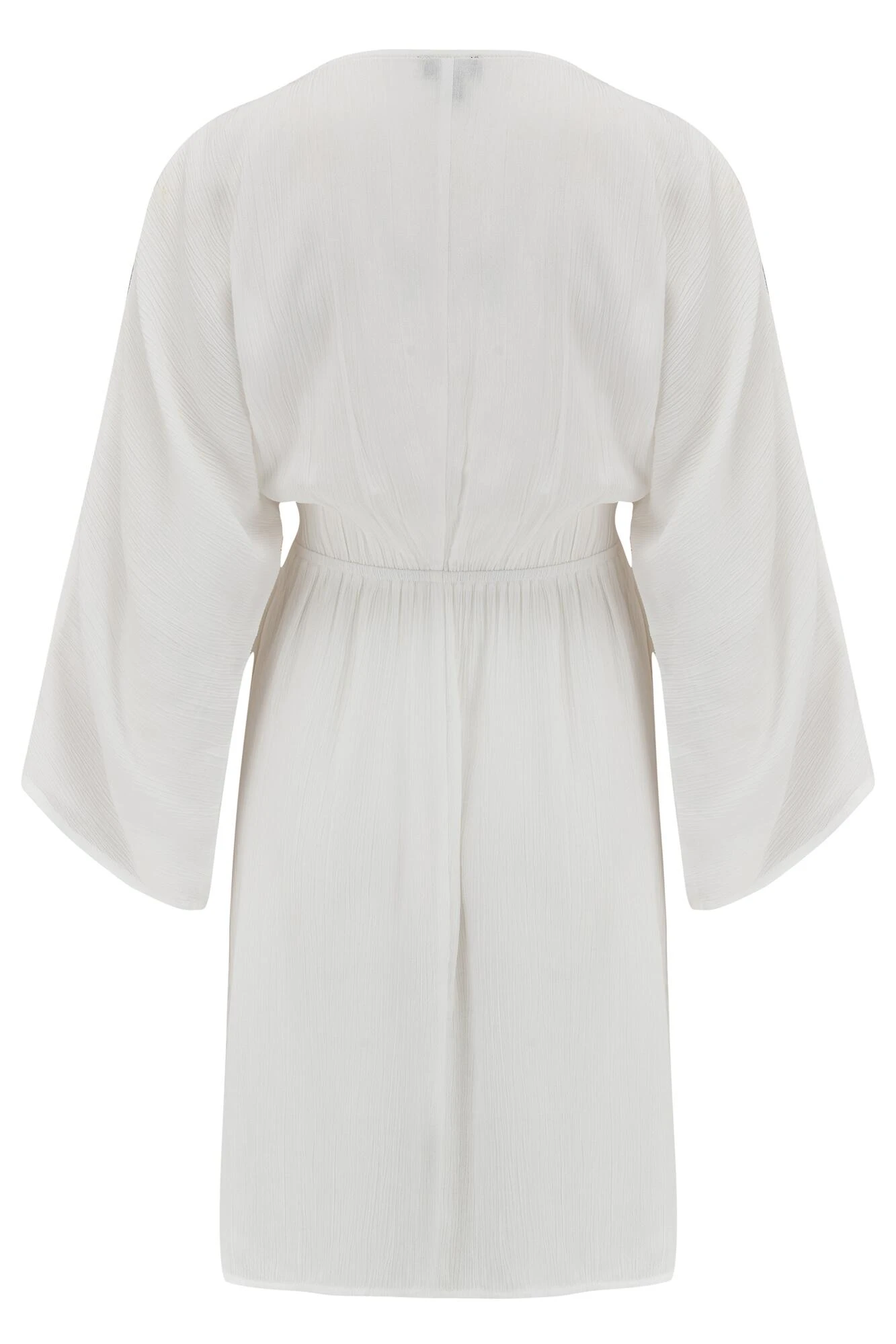 EcoVero™ Crinkle O Ring Cover Up - White 8 EcoVero™ Crinkle O Ring Cover Up - White - Image 6