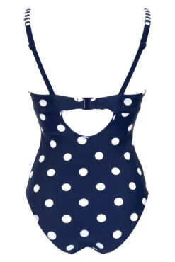 Beach House Underwired Swimsuit - Navy/White/Aqua -Sultry Curve 306097 20230207133500