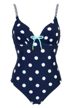 Beach House Underwired Swimsuit - Navy/White/Aqua -Sultry Curve 306098 20230207133500