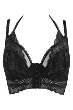 Ooo La La Front Fastening Bralette - Black/Slate -Sultry Curve 307188 20230111130100