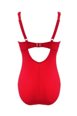 Underwired Bow Front Tummy Control Swimsuit - Red 13 Underwired Bow Front Tummy Control Swimsuit - Red -Sultry Curve 307505 20230113115500