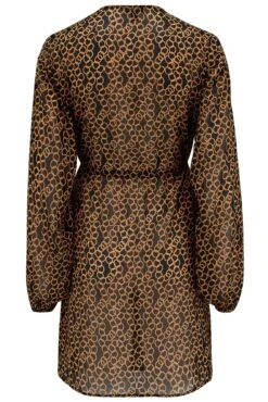 Recycled Chiffon Tie Sleeve Kimono - Gold Chain 15 Recycled Chiffon Tie Sleeve Kimono - Gold Chain -Sultry Curve 307948 20230530093000