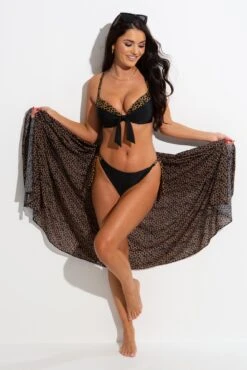 Casablanca Recycled Chiffon Multiway Sarong - Gold Chain 12 Casablanca Recycled Chiffon Multiway Sarong - Gold Chain -Sultry Curve 308003 20230519165000