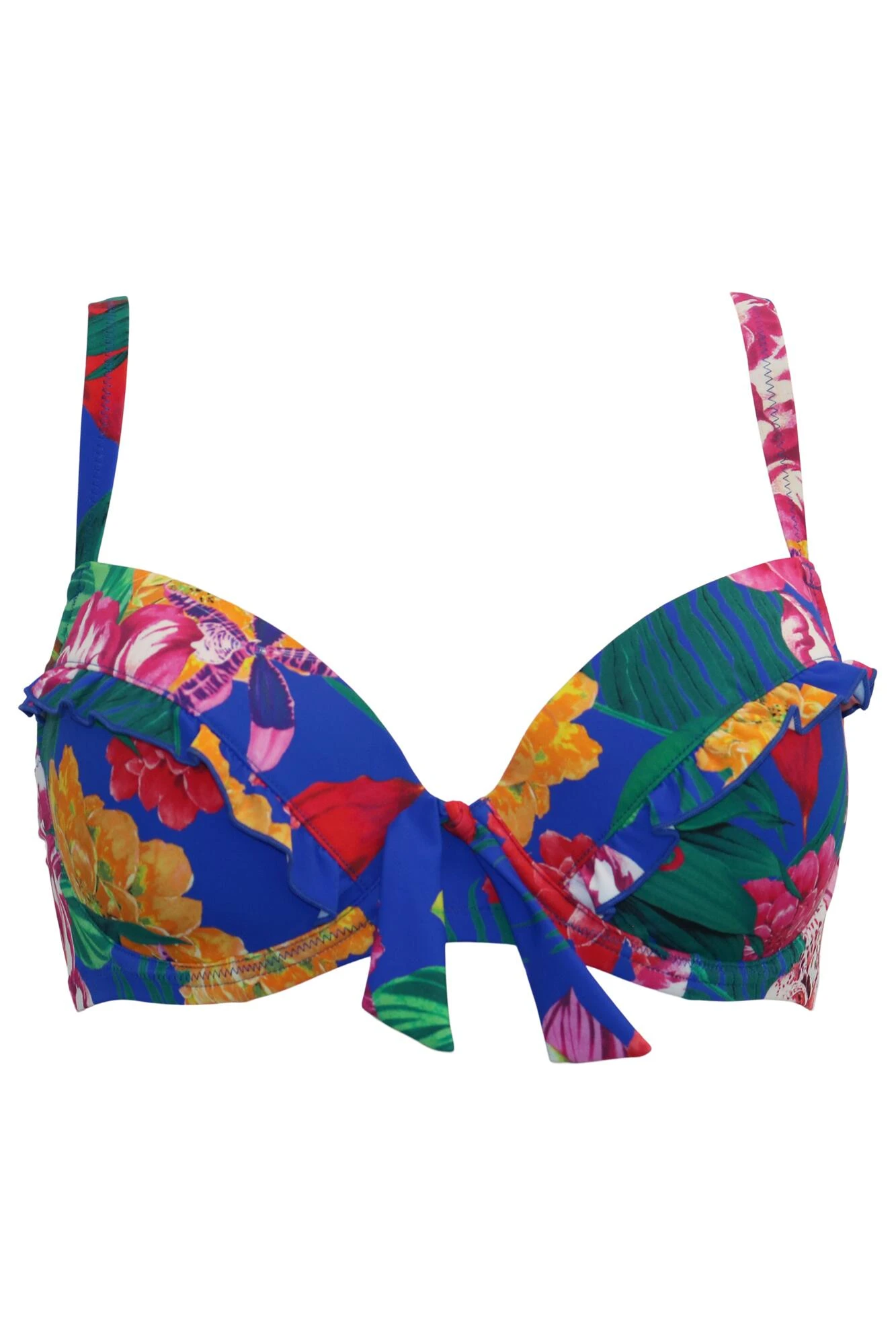 Antigua Frill Padded Underwired Top - Blue Floral 8 Antigua Frill Padded Underwired Top - Blue Floral - Image 6