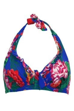 Antigua Frill Halter Underwired Top - Blue Floral 14 Antigua Frill Halter Underwired Top - Blue Floral -Sultry Curve 308206 20230328141100