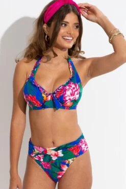Antigua Frill Halter Underwired Top - Blue Floral 13 Antigua Frill Halter Underwired Top - Blue Floral -Sultry Curve 308210 20230328141100