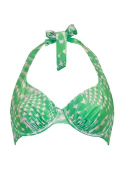 Portofino Halter Underwired Top - Green/Pink 12 Portofino Halter Underwired Top - Green/Pink -Sultry Curve 308571 20230125120400