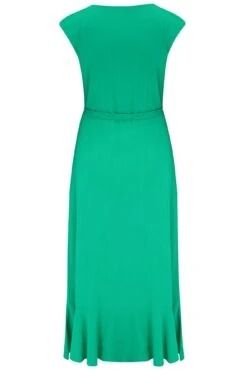 Midaxi Wrap Beach Dress - Green -Sultry Curve 308723 20230126144800