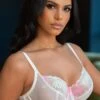 St Tropez Full Cup Bra - White/Pink/Green -Sultry Curve 309906 20230215114300