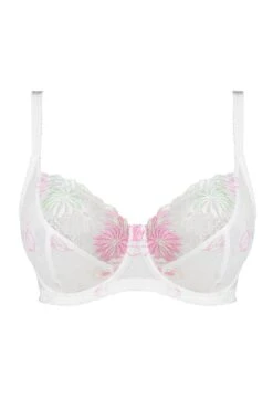 St Tropez Full Cup Bra - White/Pink/Green -Sultry Curve 309910 20230215114300