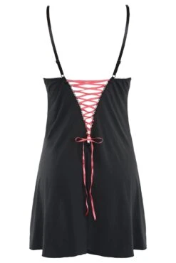 Amour Luxe Chemise - Slate/Coral -Sultry Curve 310811 20230220163400