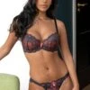 Amour Padded Balconette Set - Slate/Coral -Sultry Curve 311091 20230223141200
