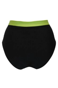 Palm Springs Colour Block High Leg Control Brief - Black/Lime -Sultry Curve 311358 20230227163700