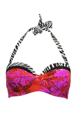 In The Mix Strapless Lightly Padded Underwired Top - Animal Mix -Sultry Curve 311840 20230302120300