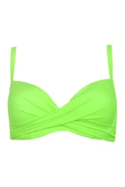 Free Spirit Lightly Padded UW Twist Front Top - Lime -Sultry Curve 312709 20230530094900