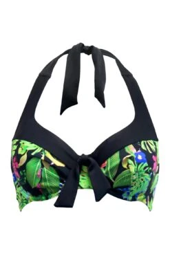 St Lucia Halter Underwired Non-Padded Top - Tropical 12 St Lucia Halter Underwired Non-Padded Top - Tropical -Sultry Curve 314120 20230406154300