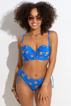 Santa Cruz High Leg Adjustable Side Brief - Blue Floral 10 Santa Cruz High Leg Adjustable Side Brief - Blue Floral -Sultry Curve 314494 20230607120500