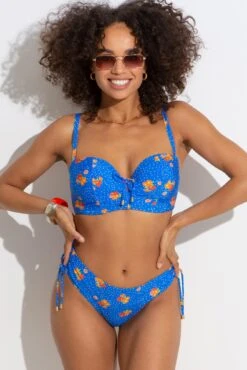 Santa Cruz Strapless Lightly Padded Underwired Top - Blue Floral 11 Santa Cruz Strapless Lightly Padded Underwired Top - Blue Floral -Sultry Curve 314532 20230421123200