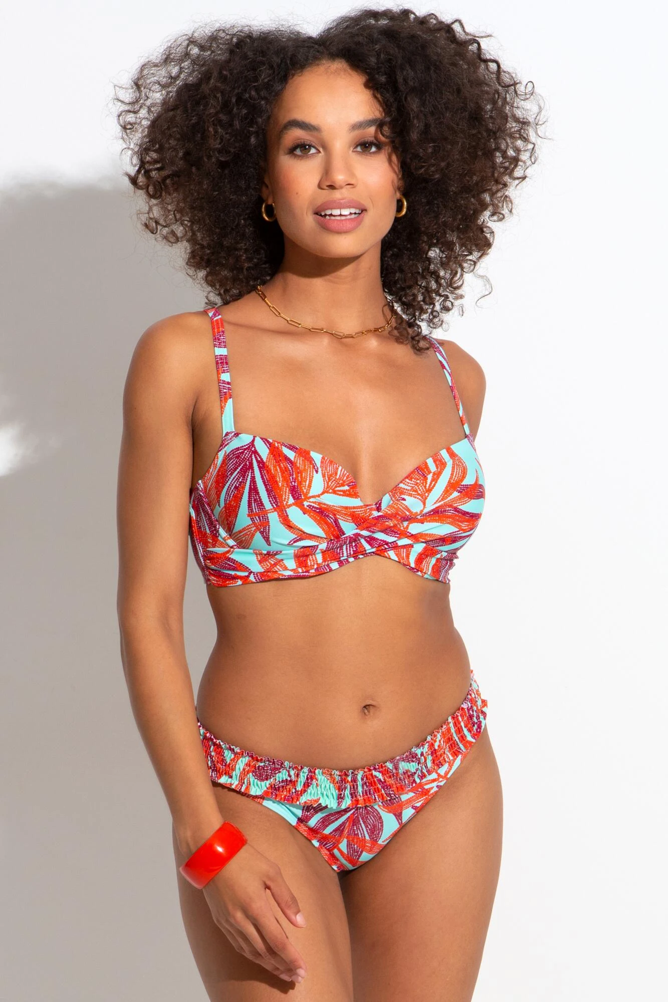 Free Spirit Frill Waist Brief. - Aqua Palm 4 Free Spirit Frill Waist Brief. - Aqua Palm - Image 2
