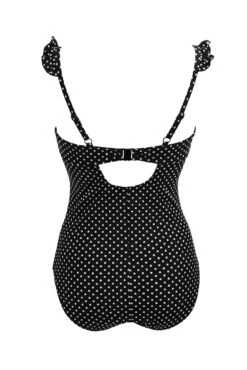 Sicily Lightly Padded Underwired Frill Swimsuit - Black/White 15 Sicily Lightly Padded Underwired Frill Swimsuit - Black/White -Sultry Curve 314766 20230526151800